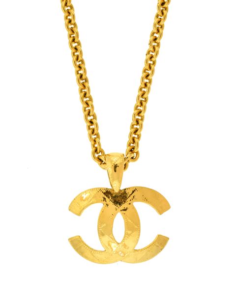 vintage chanel gold pendant|chanel gold necklaces for women.